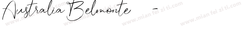 Australia Belmonte 字体字体转换